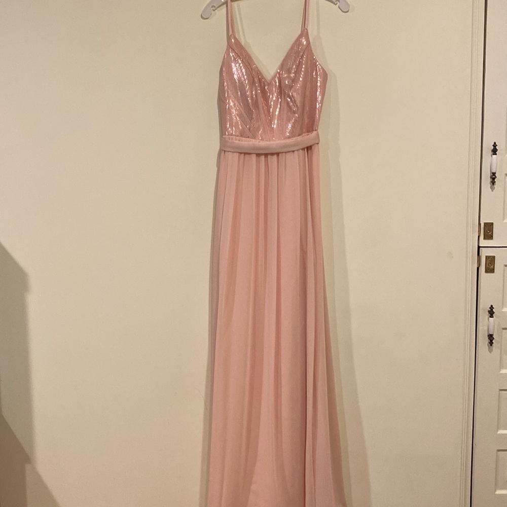 Blush floor length a-line gown. White by Vera Wang size 8.